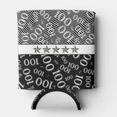 honderdjarige, 100ste verjaardag zwart-wit blikjeskoeler (Achterkant)