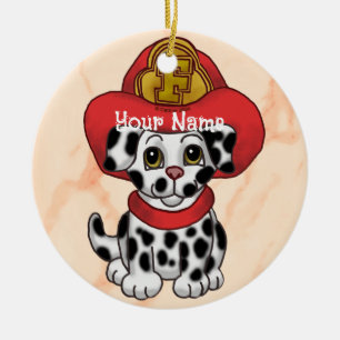 Hondje brandweerman ornament