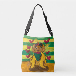 Hondje "Kunst door kinderen" Crossbody Tas