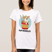 Hondje Noodles Grappige Cup Noodles Woordspeling T-shirt (Voorkant)