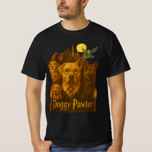 Hondje Pawter Vintage 90s Grafisch Retro Heksenhon T-shirt