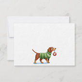 Hondje Persoonlijke Kerstkaart Notitiekaartje (Achterkant)