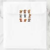 Hondjes vierkante sticker (Tas)
