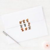 Hondjes vierkante sticker (Envelop)