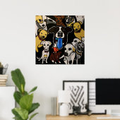 Hondjes Wereld Poster (Thuiskantoor)