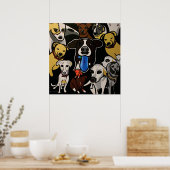 Hondjes Wereld Poster (Keuken)