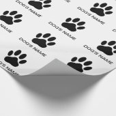 Hond's Pawprint Cadeaupapier (Hoek)