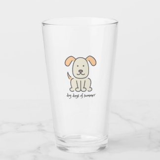 Hondsdagen van de zomer drinkglas glas
