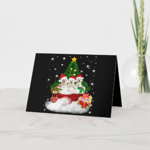 Hondsliefhebber Maltese Puppies Is Kerstcadeau Feestdagen Kaart