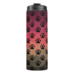 Hondspak, dierenvoetafdruk, kattenvoet thermosbeker