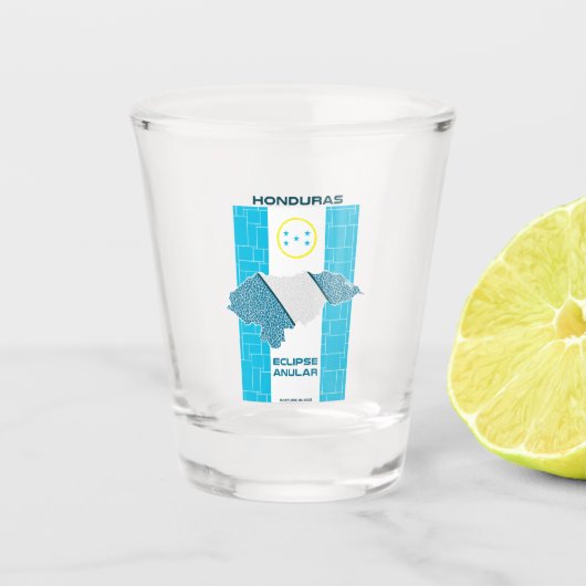 Honduras Annular Eclipse Shot Glass Glas (Voorkant)
