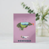 Honduras Carte illustrée affiche de voyage (Debout devant)
