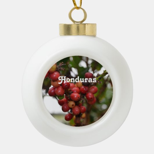 Honduras Coffee Beans Keramische Bal Ornament (Voorkant)