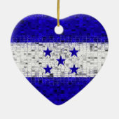 Honduras Flag glitter ornament (Achterkant)