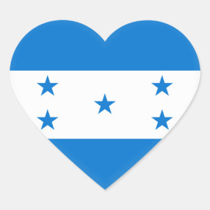 Honduras Flag Hart Sticker