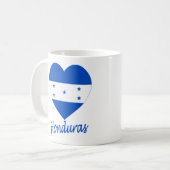 Honduras Flag Heart Koffiemok (Voorkant links)
