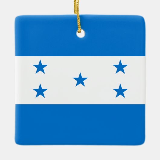Honduras Flag Keramisch Ornament (Voorkant)