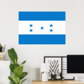 Honduras Flag Poster (Thuiskantoor)