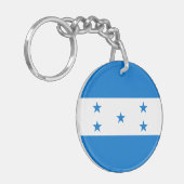 Honduras Flag Sleutelhanger (Voorkant Links)