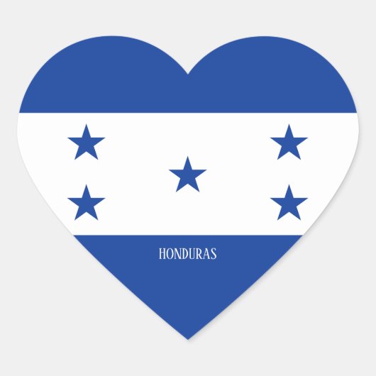 Honduras Flag Splendid Patriotic Hart Sticker (Voorkant)