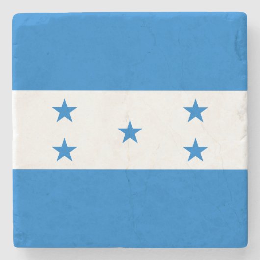 Honduras Flag Stenen Onderzetter (Voorkant)