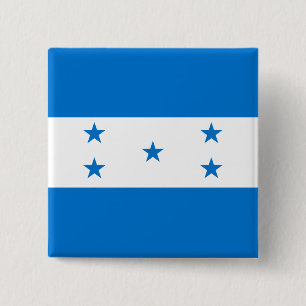 Honduras Flag Vierkante Button 5,1 Cm