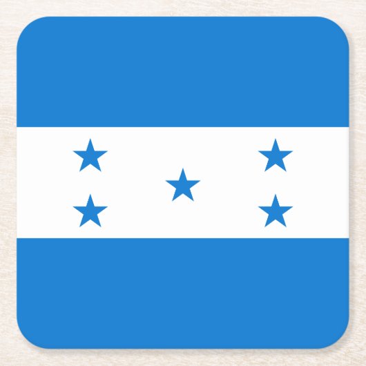 Honduras Flag Vierkante Kartonnen Onderzetter (Voorkant)