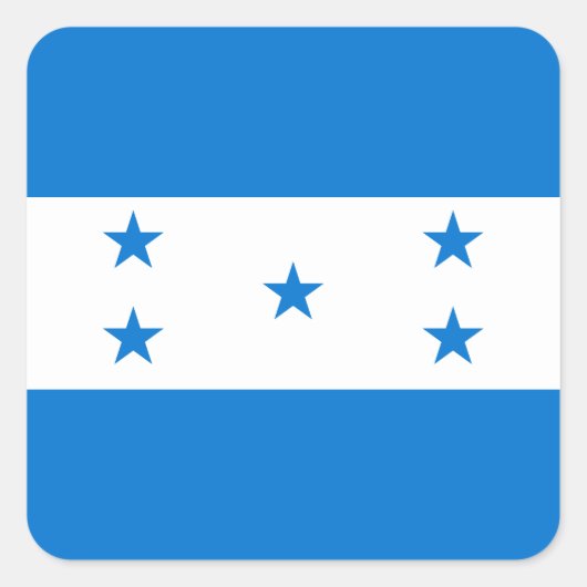 Honduras Flag Vierkante Sticker (Voorkant)