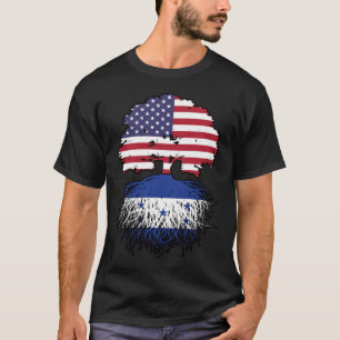 Honduras Honduran American USA Tree Roots Flag T-shirt