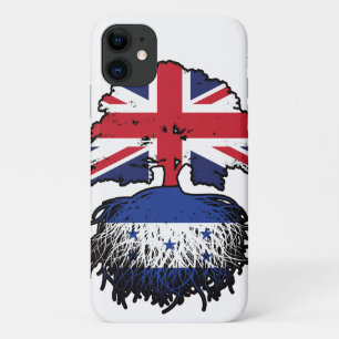 Honduras Honduran - Brits - vlag over boomstammen iPhone 11 Hoesje