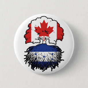 Honduras Honduran Canadian Canada Tree Roots Flag Ronde Button 5,7 Cm