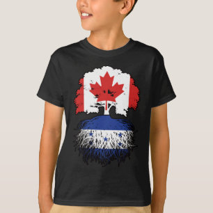 Honduras Honduran Canadian Canada Tree Roots Flag T-shirt