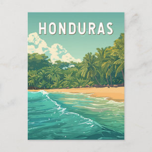 Honduras Illustratie Reis Kunst Vintage Briefkaart