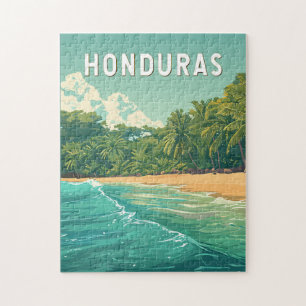 Honduras Illustratie Reis Kunst Vintage Legpuzzel