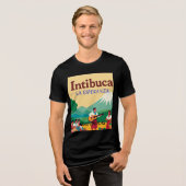  Honduras INTIBUCA Retro poster Tri-Blend Shirt (Voorkant volledig)
