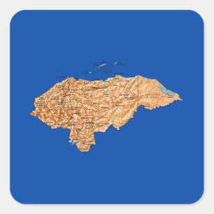 Honduras Kaart Sticker