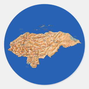 Honduras Kaart Sticker