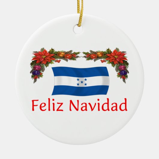 Honduras kerst keramisch ornament (Voorkant)