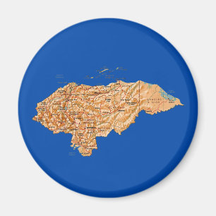 Honduras Map Magnet Magneet