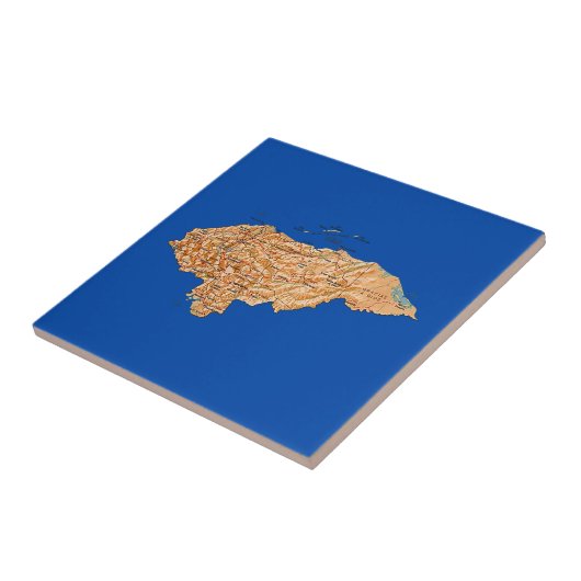 Honduras Map Tile Tegeltje (Zijkant)