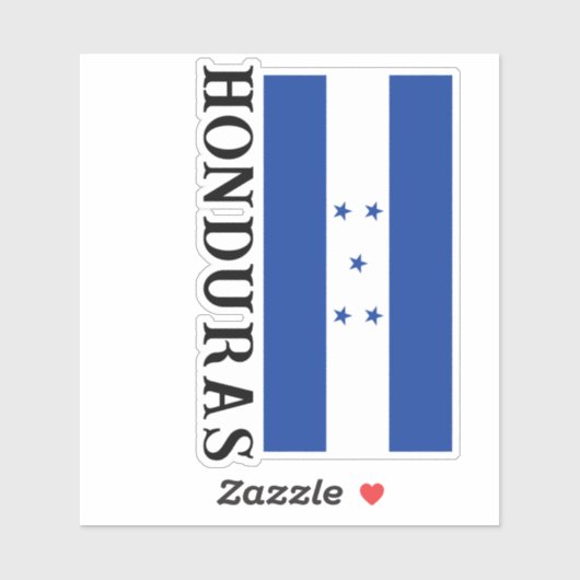 Honduras met blauwe en witte vlag sticker (Vel)