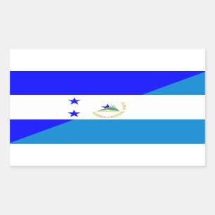 honduras nicaragua - symbool van de halve vlag rechthoekige sticker