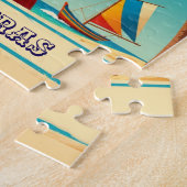  Honduras PLAYAS CHOLUTECA Retro poster Legpuzzel (Zijkant)