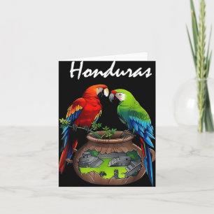 Honduras Reis Rode Ara Honduras Familie Vakantie Kaart