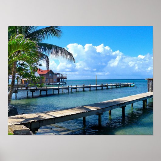 Honduras - Roantan Beach Poster (Voorkant)