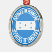 Honduras Round Emblem Metalen Ornament (Links)