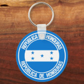 Honduras Round Emblem Sleutelhanger (Voorkant)