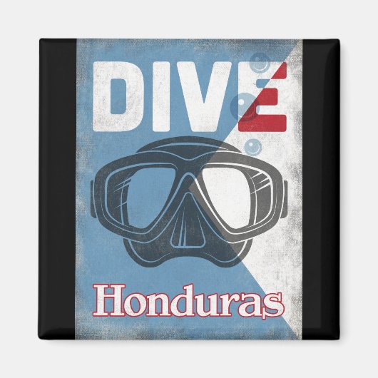 Honduras  scuba duikmasker magneet (Voorkant)
