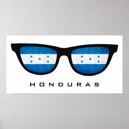Honduras Shades texte personnalisé et affiche coul (Devant)