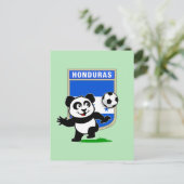 Honduras Soccer Panda Briefkaart (Staand voorkant)